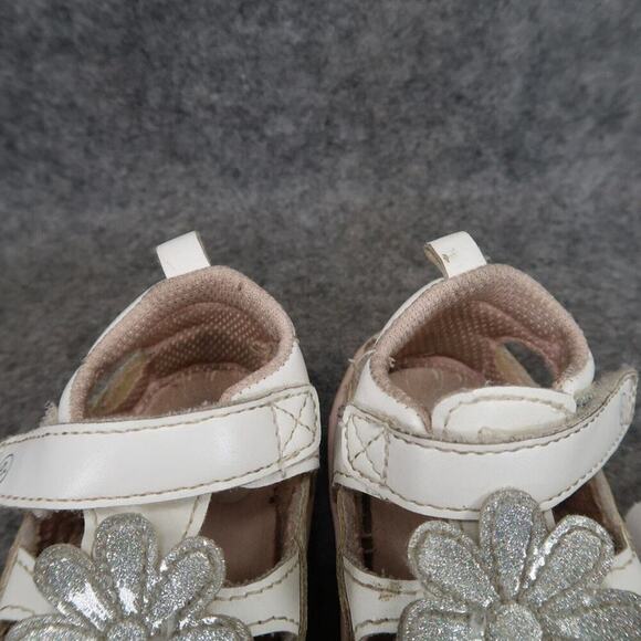 Stride Rite Shoes Infant 3 Surprize Flower Glitter Adjustable Strap Sandal Honey - Picture 4 of 14